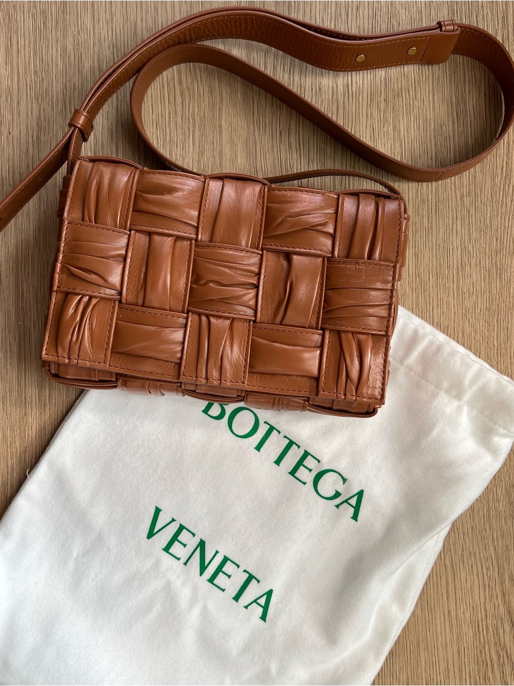 Bottega Veneta Small Cassette in Foulard Intrecciato Leather